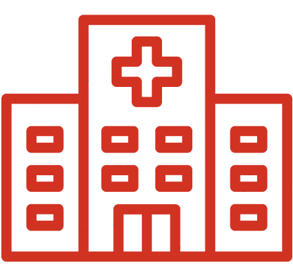 Red hospital icon