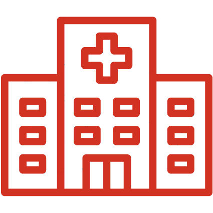 Red hospital icon